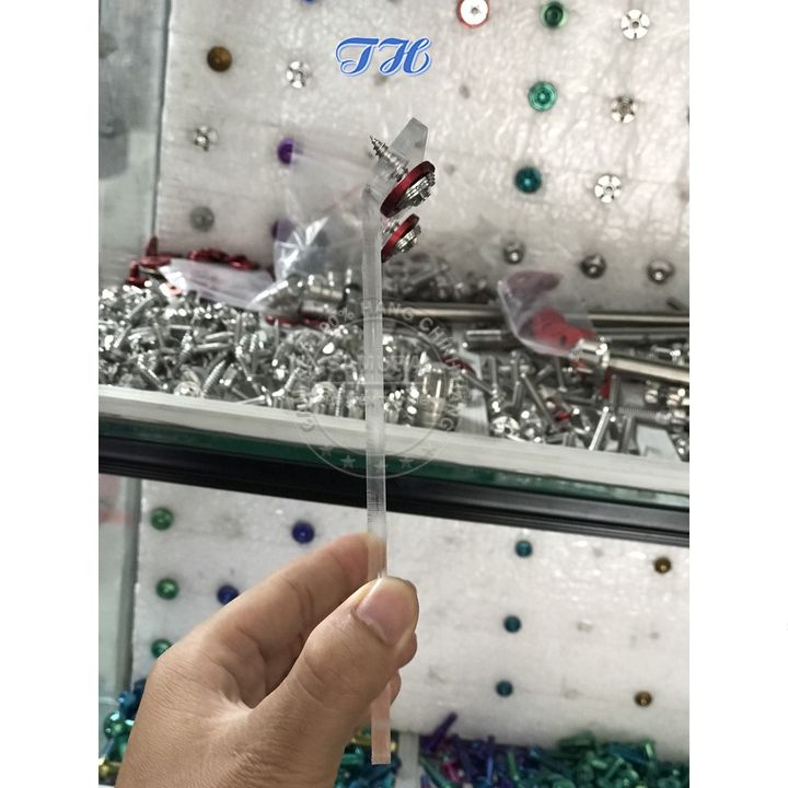 Mica che phuộc Exciter 150 Dầy 4ly cong không chữ không khoét Trong Suốt Kèm Ốc Salaya Và Long Đền
