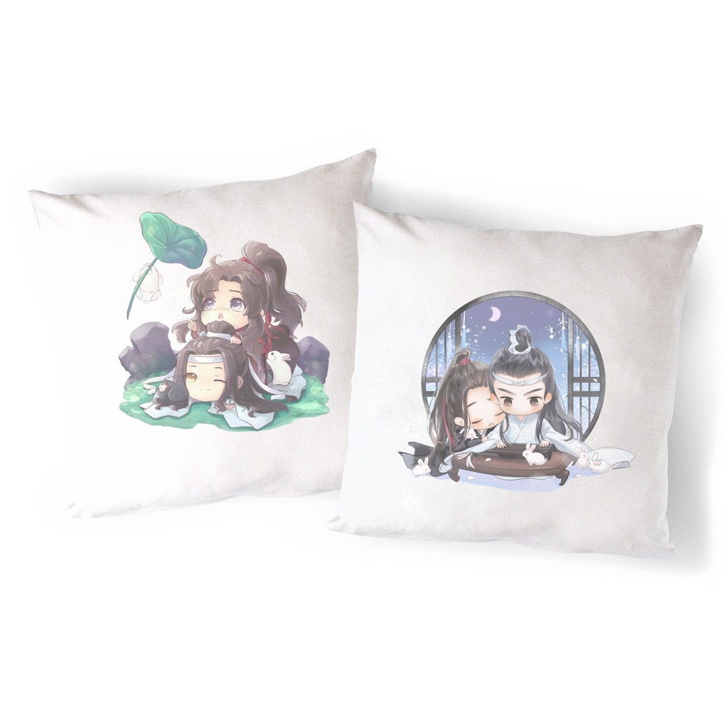 Vỏ Gối Sofa trần tình lệnh VGI39 gối ôm tiêu chiến vương nhất bác Gối Tựa lưng Sofa Gối Trang Trí vải canvas 45x45cm