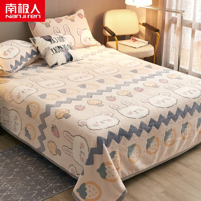 Chăn Lông Cừu San Hô Mềm Mại Họa Tiết Hoa / Kẻ Sọc Thời Trang Mùa Đông Ấm Áp