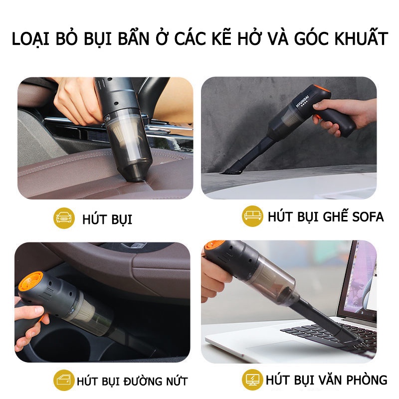Máy hút bụi cầm tay mini không dây，Máy hút bụi xe ô tô，Máy hút siêu mạnh sử dụng hút bụi ô tô, hút bụi giường