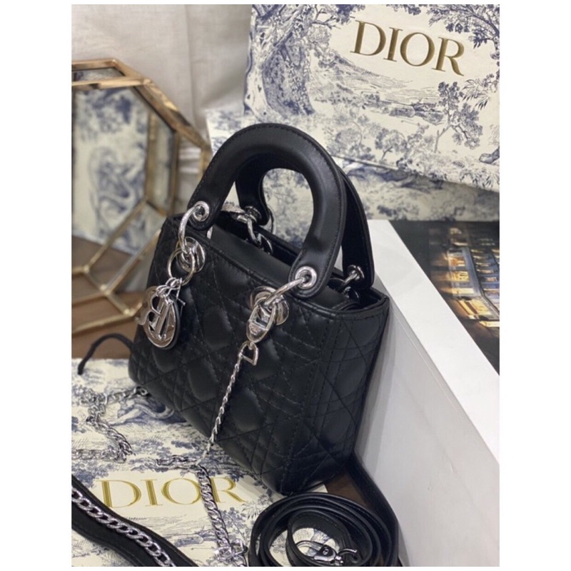 Túi Dio 3 ô khoá bạc fullbox