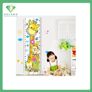 Thước đo chiều cao decal dán tường ngộ nghĩnh cho bé