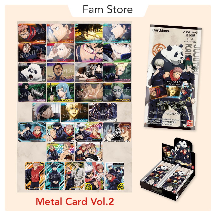Pack thẻ nhân phẩm Jujutsu Kaisen Metal Card Collection