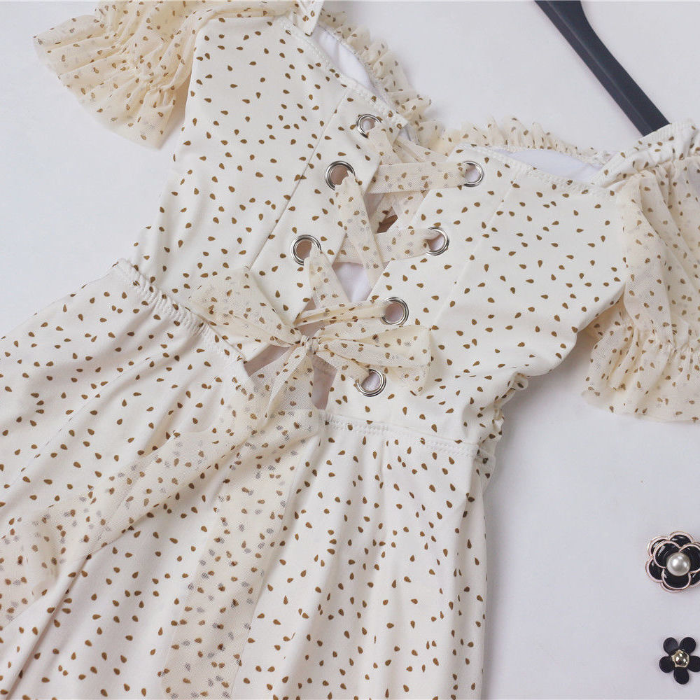 Bikini Hở Lưng Họa Tiết Chấm Bi Phong Cách Retro Wnrc01 | BigBuy360 - bigbuy360.vn