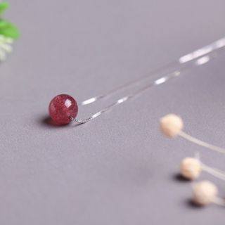 DÂy chuyền bạc đá ưu linh đỏ- LÂM SAO