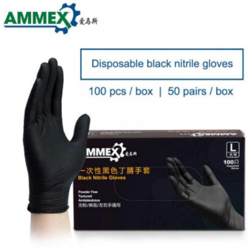 Găng tay đen AMMEX