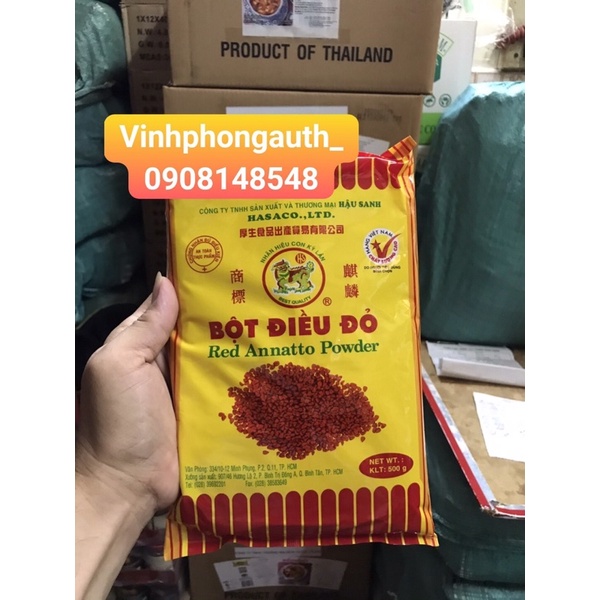 Bột điều đỏ 500gr Hậu Sanh