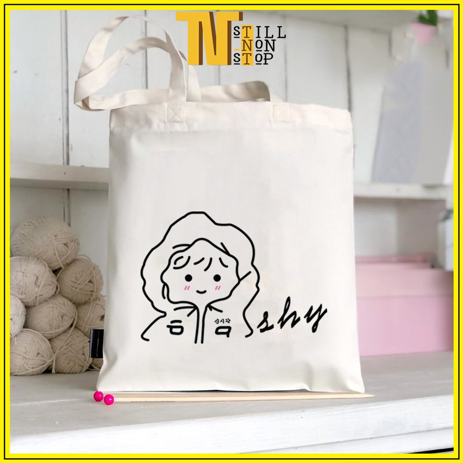 Túi tote đeo vai đeo chéo túi vải canvas giá rẻ đẹp đi học ULZZANG XUONGMAITNT N5