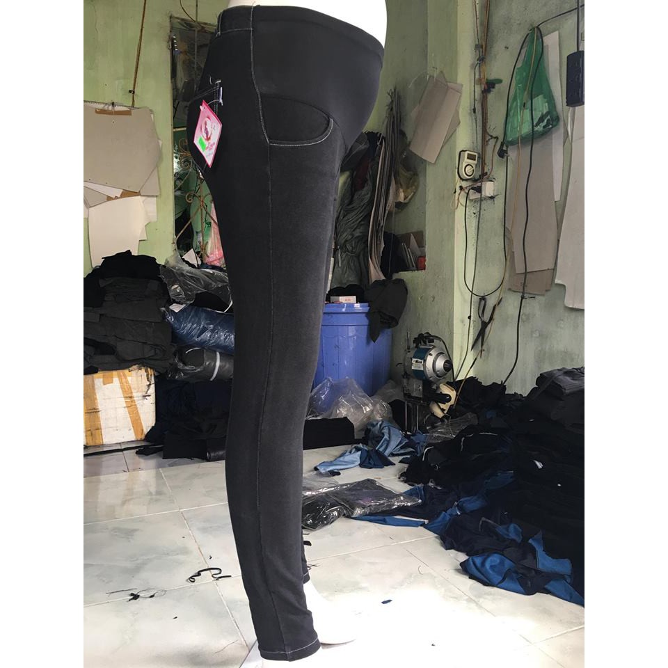 Quần bầu legging - Bò thật túi trái đào siêu hót