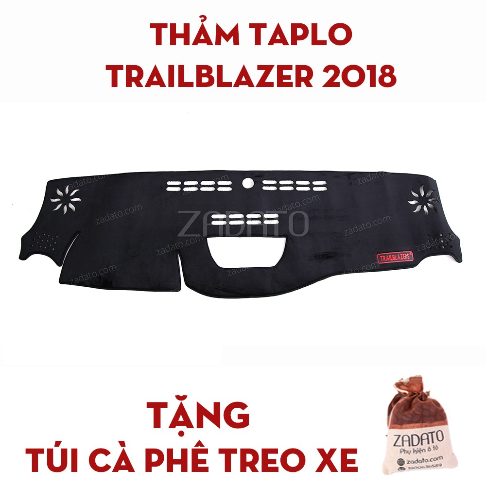 Thảm Taplo Chevrolet Trailblazer - Thảm Chống Nóng Taplo Lông Cừu - TẶNG: Túi Cafe Treo Xe