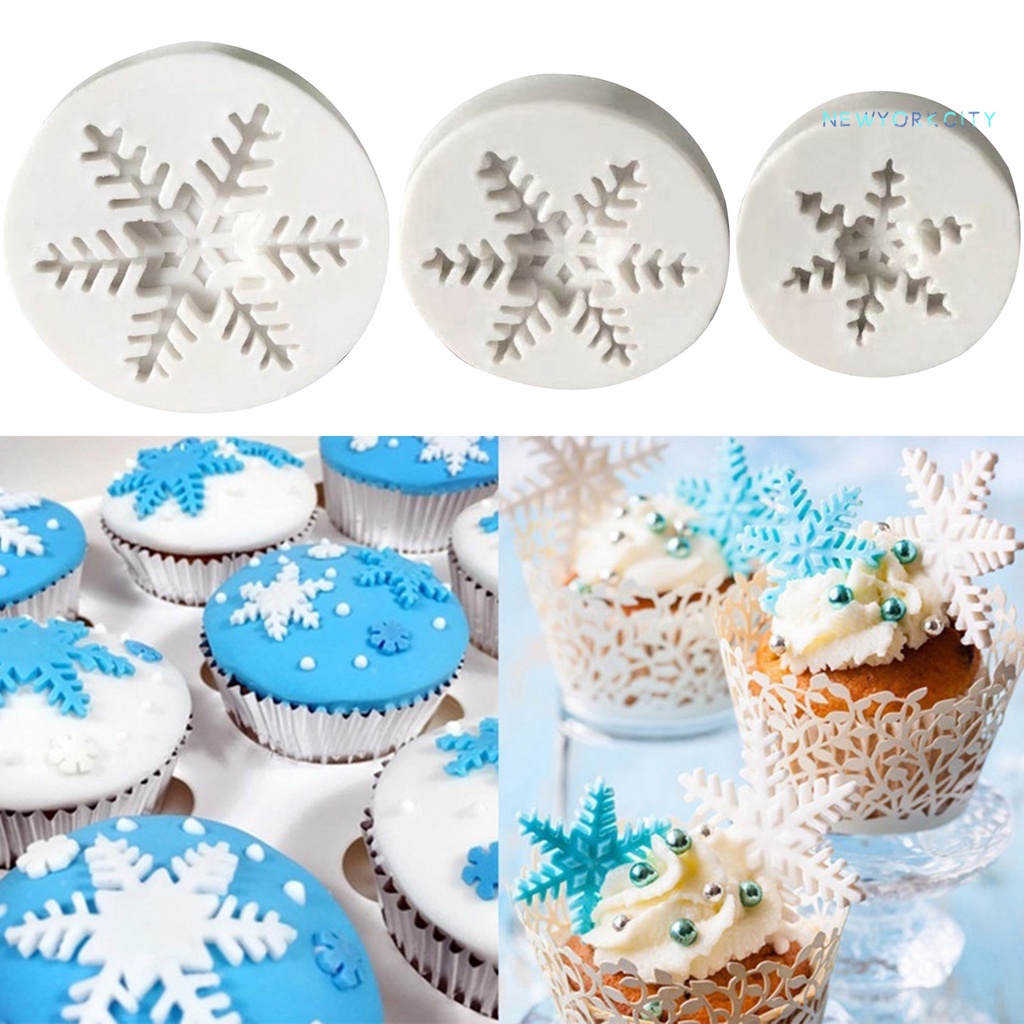 Khuôn Làm Bánh Quy / Sô Cô La Hình Hoa Tuyết Giáng Sinh Bằng Thép Không Gỉ