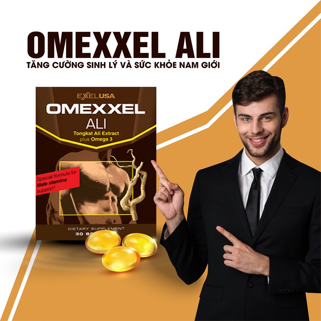 Combo 2 hộp viên uống tăng cường sinh lý nam Omexxel Ali (30 viên/ hộp)