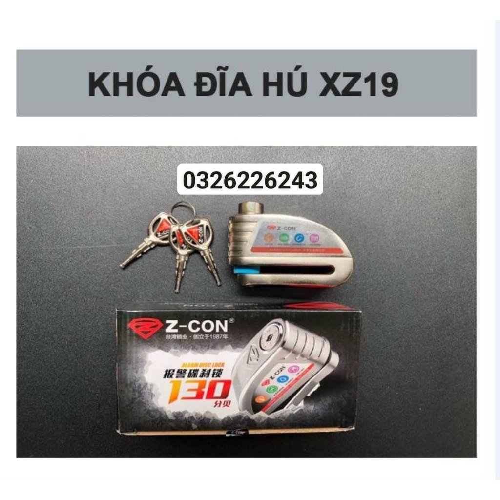 Ổ khóa đĩa có còi hú báo động chống trộm cực hiệu quả hiệu Z-coin cao cấp