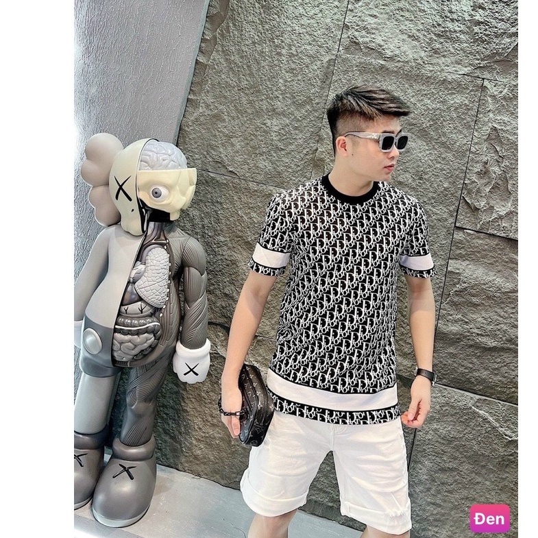 Set Bộ Quần Short Đùi Ngắn Kaki Trắng Đen Nam - Áo thun Nam Họa Tiết Sang Chảnh M356