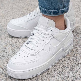 [Với hộp] tế Air Force 1 Shadow Low AF1 Đáy dày Màu trắng