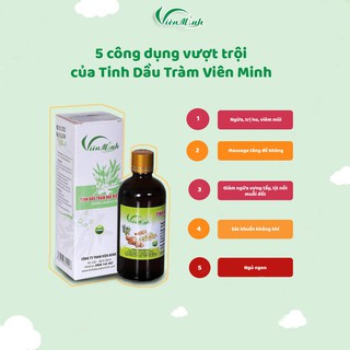 𝗧𝗶𝗻𝗵 𝗗𝗮̂̀𝘂 𝗧𝗿𝗮̀𝗺 Đ𝗮̣̆𝗰 𝗕𝗶𝗲̣̂𝘁 𝗡𝗴𝘂𝘆𝗲̂𝗻 𝗖𝗵𝗮̂́𝘁 𝗩𝗶𝗲̂𝗻 𝗠𝗶𝗻𝗵 15/50/100ml - Dầu Tràm Cho Bé