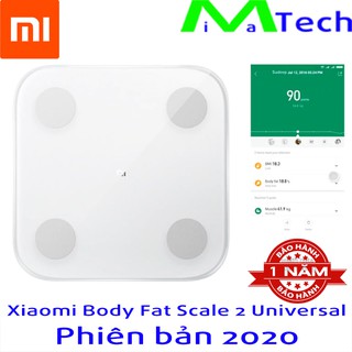 Cân Thông Minh Xiaomi Body Fat 2 (Mi Body Composition Scale 2) bản Tiếng Việt Phân Tích 13 Chỉ Số Sơ Thể