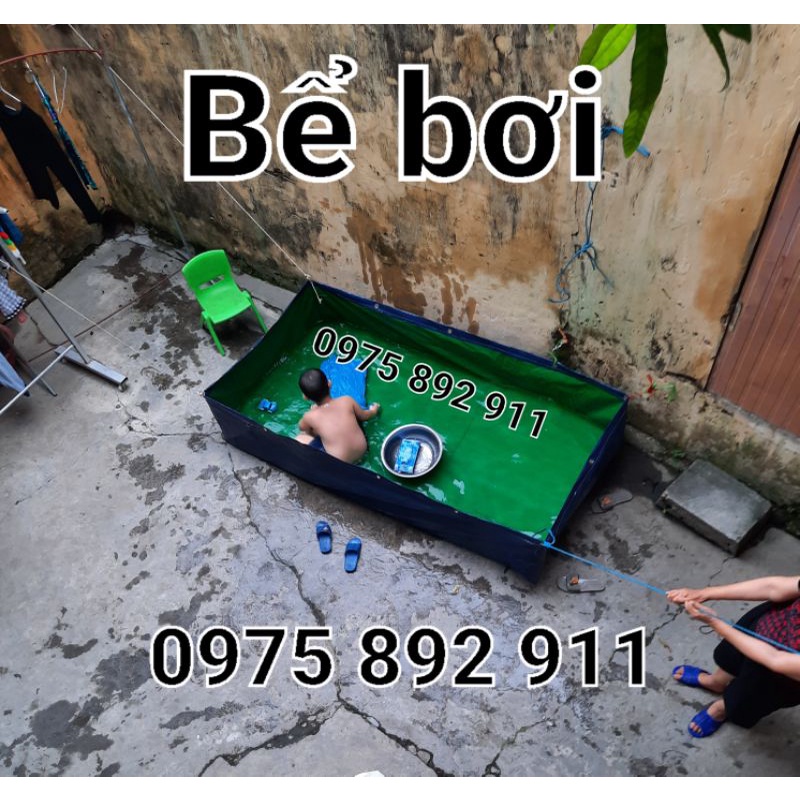 Bể bơi cho trẻ nhỏ 2x1x0,5 xanh lá