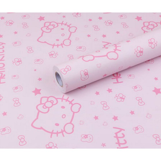 Decal giấy dán tường hello kitty khổ rộng 45cm có sẵn keo