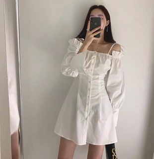 Váy Ulzzang trễ vai ( order )