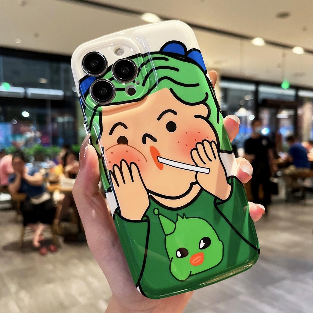Ốp Điện Thoại TPU Mềm Có Túi Khí Bảo Vệ camera Chống Sốc Hình Cô Gái Hoạt Hình Cho iphone 12 11 13 Pro Max