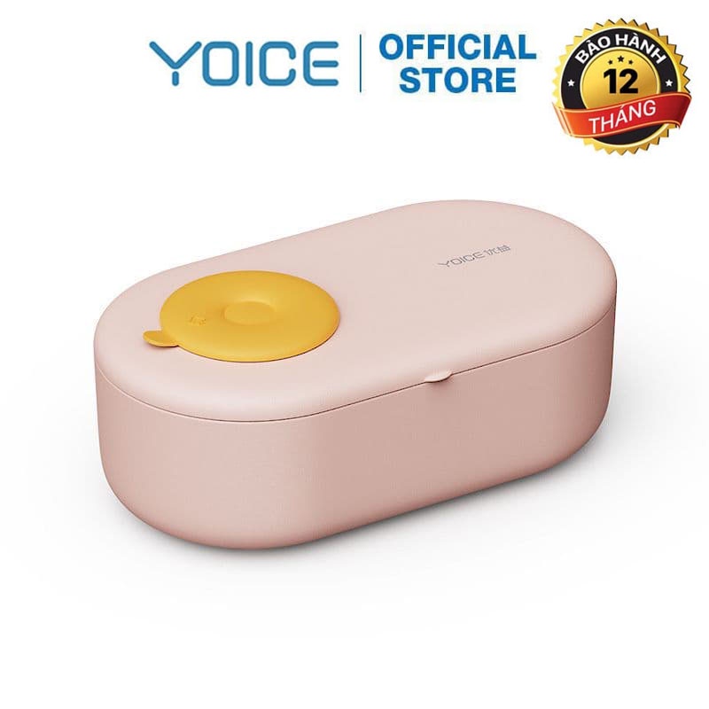 Hộp cơm hâm nóng YOICE Y-BDH1 3 ngăn giữ nhiệt cho thức ăn, dung tích 750ml - HC HỒNG CUTE