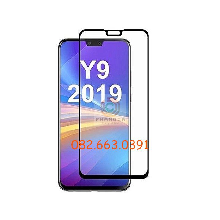 Kính cường lực Huawei Y9 2019 full màn hình, full keo