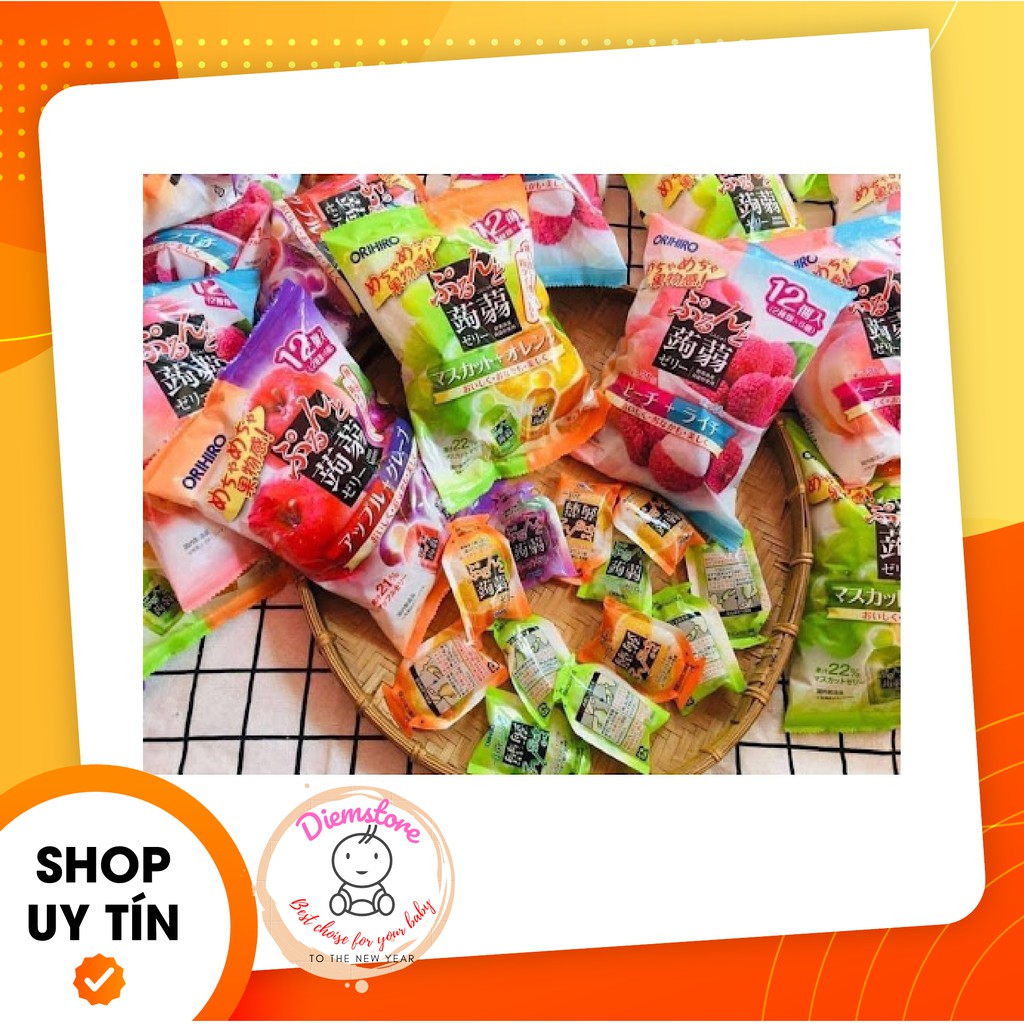 Thạch trái cây Orihiro Nhật Bản bổ sung vitamin 240gr đủ vị