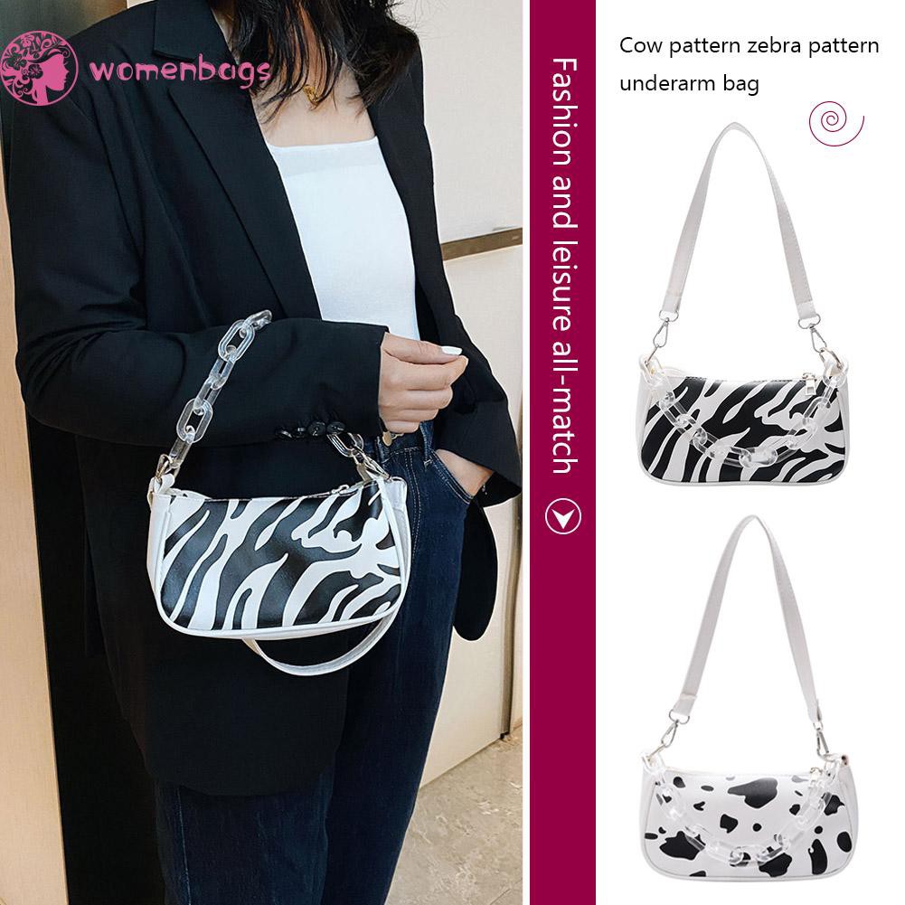 [Mã FASHIONCB264 giảm 10K đơn bất kỳ] Túi đeo vai họa tiết động vật quai xách tay trong suốt thời trang cho nữ