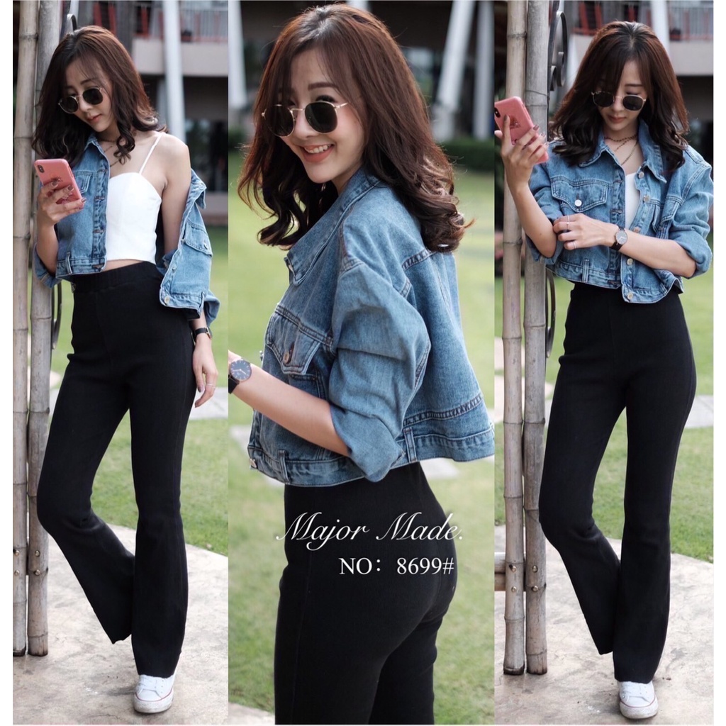 Áo khoác Denim Major Made. hàn quốc A Stylish Crop 8699 CARDIGAN _ NISTA