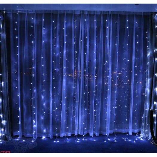 Đen LED dây dài dạng đèn rèm trang trí 3m*3m