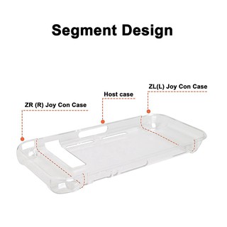 Clear Hard Case Cover Anti-Scratch Protective PC Shell for Nintendo Switch Joy