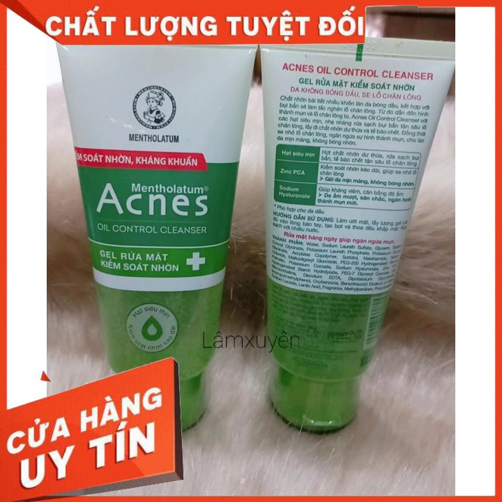 SỮA RỬA MẶT DẠNG GELL Acnes Oil 100G làm sạch bụi bẩn bã nhờn ngừa mụn
