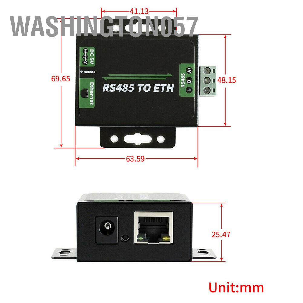 Thiết Bị Chuyển Đổi Mạng Lan Washington057 Waveshare RS485 Cortex-M0 Tốc Độ Cao (Phích Cắm US 100-240V)