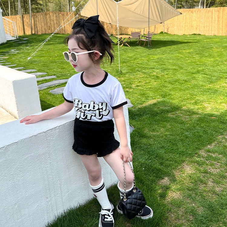 Bộ Áo Thun Tay Ngắn + Quần Short Phong Cách Hàn Quốc Dễ Phối Đồ Thời Trang Mùa Hè Cho Nữ 5