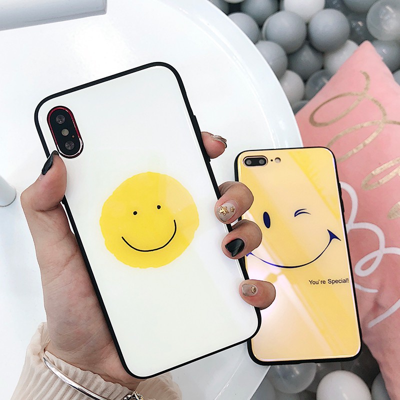 [ IPHONE ] Ốp Lưng Kính Cường Lực Mặt Cười cho iphone đủ mã từ 6 đến 11promax k165