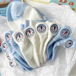 Set Combo 5 Đôi Vớ Thêu Hình Doremon Cực kì dễ thương, bền đẹp