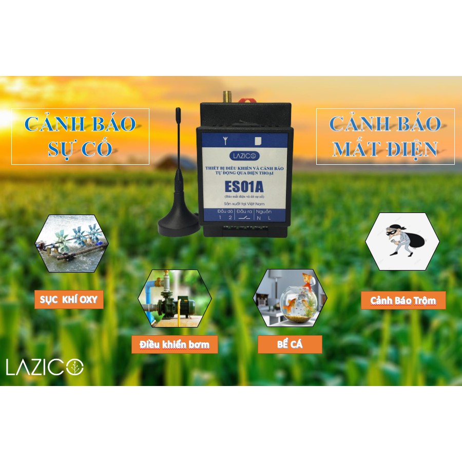 Thiết bị cảnh báo mất điện qua điện thoại không giới hạn khoảng cách LAZICO ES01A