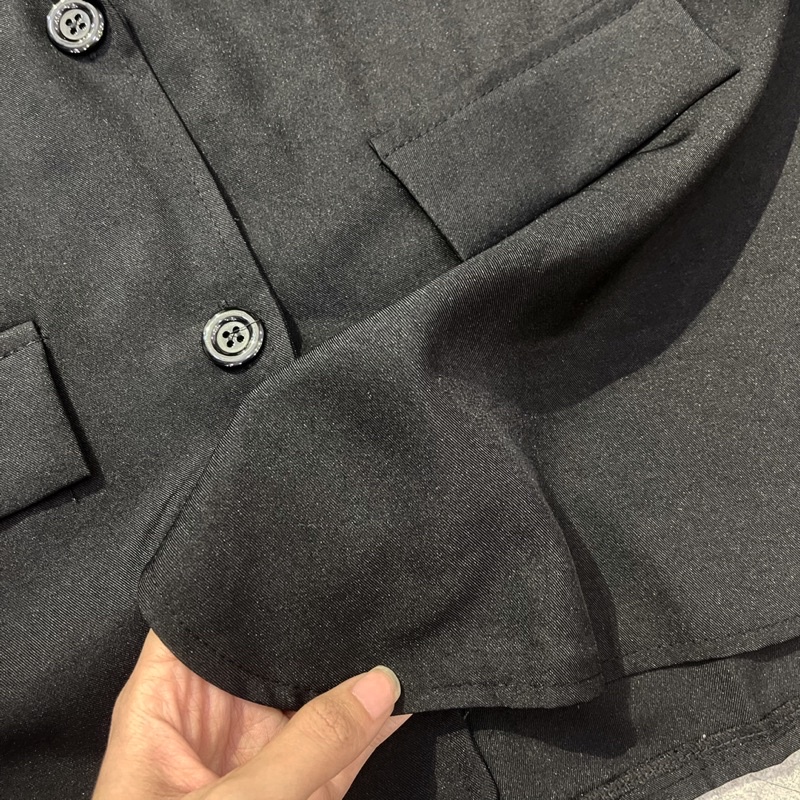 Áo blazer nữ bigsize tay dài túi nắp form rộng [OOTD BIGSIZE 60-90KG] | BigBuy360 - bigbuy360.vn
