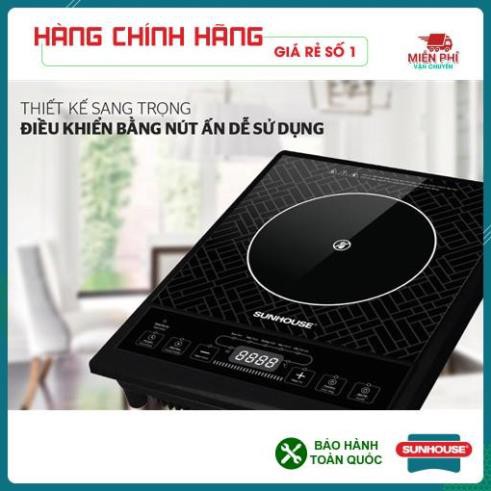 Bếp hồng ngoại đơn Sunhouse SHD6011, bếp hồng ngoại Sunhouse SHD6011, mặt bếp siêu bền