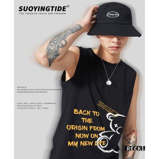 Áo thun nam tanktop,ba lỗ oversize unisex ,áo thun lạnh siêu cool ngầu🍀 ba lỗ thể thao,áo sát nách đẹp