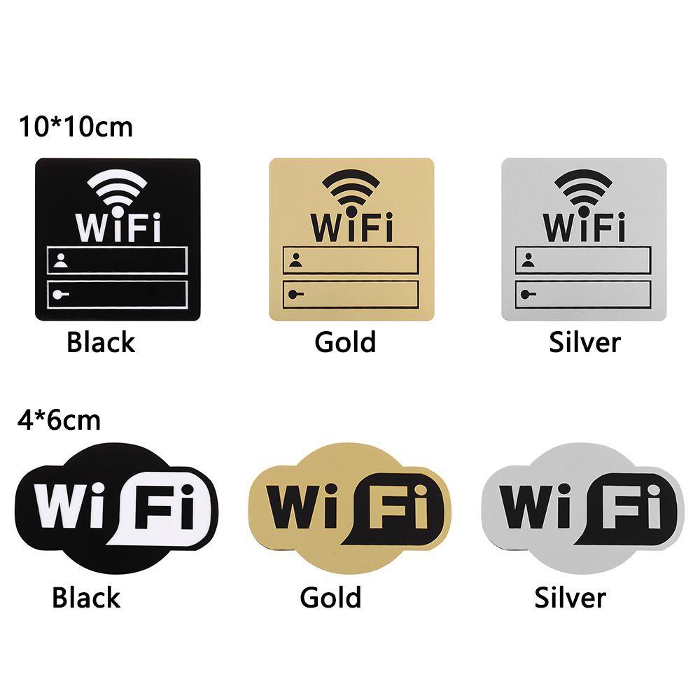 Miếng Dán Tường Hình Biển Báo Hiệu WIFI 3D