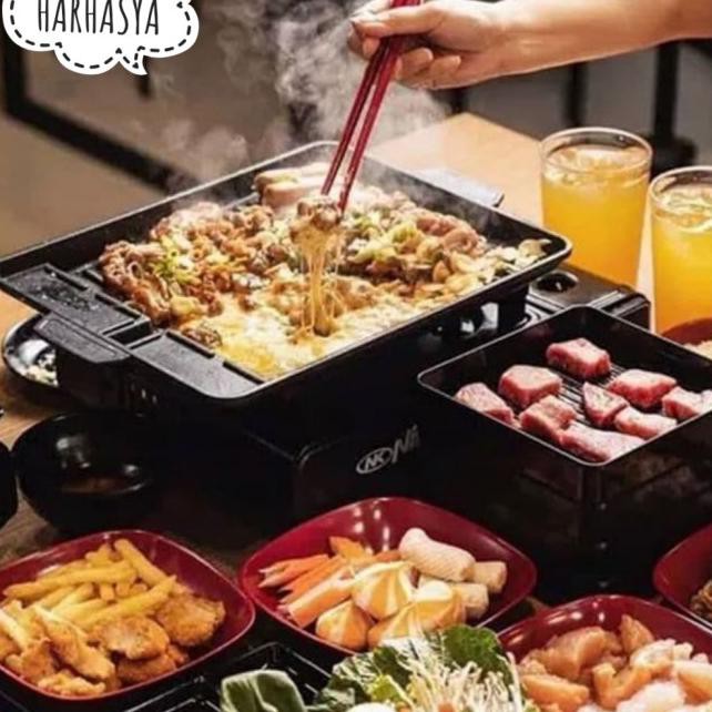 Chảo Nướng Bbq Yakiniku Chất Lượng Cao Thiết Kế Mới Thời Trang Theo Phong Cách Hàn Quốc