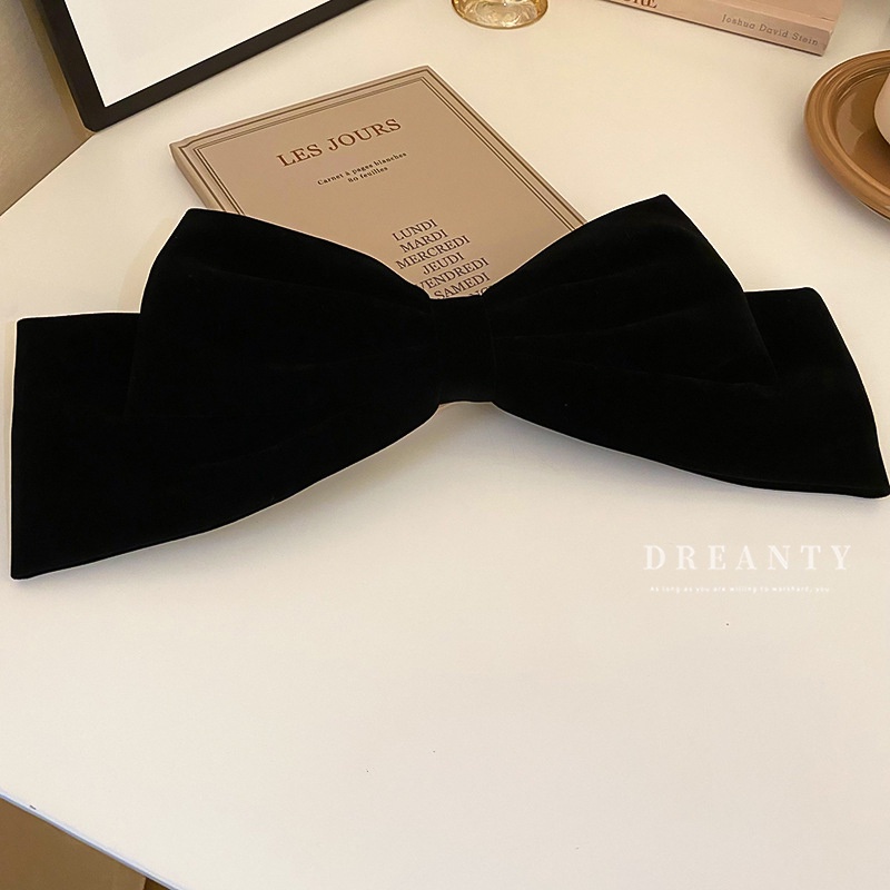 Kẹp Tóc Hình Nơ Vải Flannel Cỡ Lớn Thời Trang Cao Cấp