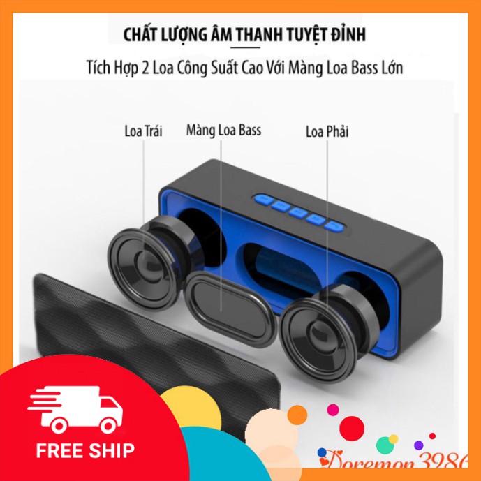 [FREE SHIP] Loa Bluetooth Siêu Trầm, Tích Hợp Loa Kép Cho ÂM Thanh Sống Động, Sắc Nét HOT