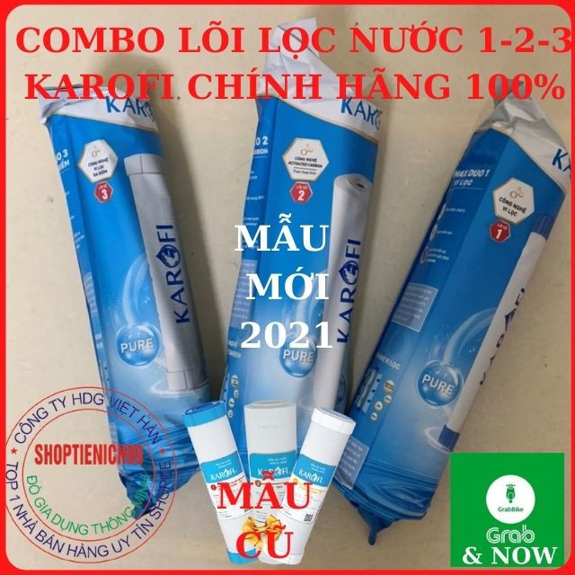 Bộ Lõi Lọc 123 Karofi Hàng Chính Hãng Giá Rẻ.