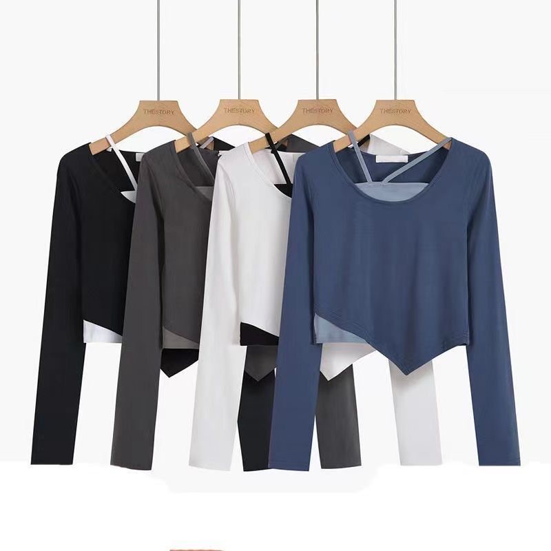 Bộ đồ MMIOT gồm áo thun dài tay và quần ống rộng thời trang Hàn Quốc dành cho nữ