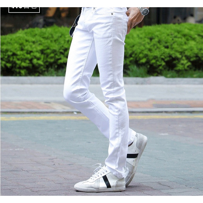 Quần jean trắng trơn  cao cấp