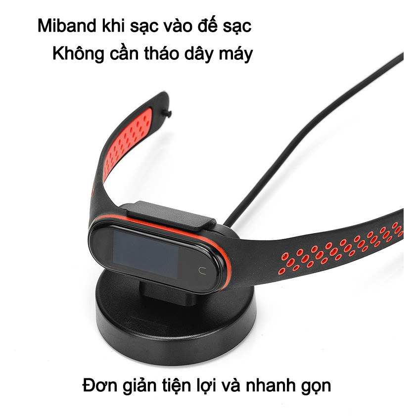 Đế sạc kẹp + USB sạc rời kẹp cho Xiaomi Miband 4