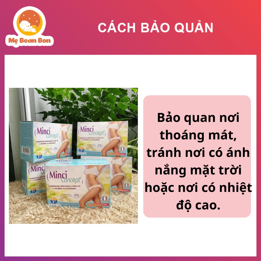 Minci Concept của Pháp 30 gói chính hãng Giảm cân nhanh hiệu quả giảm mỡ bụng cho người thừa cân béo phì an toàn